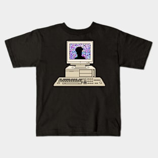 Vaporwave Computer Pixel Kids T-Shirt